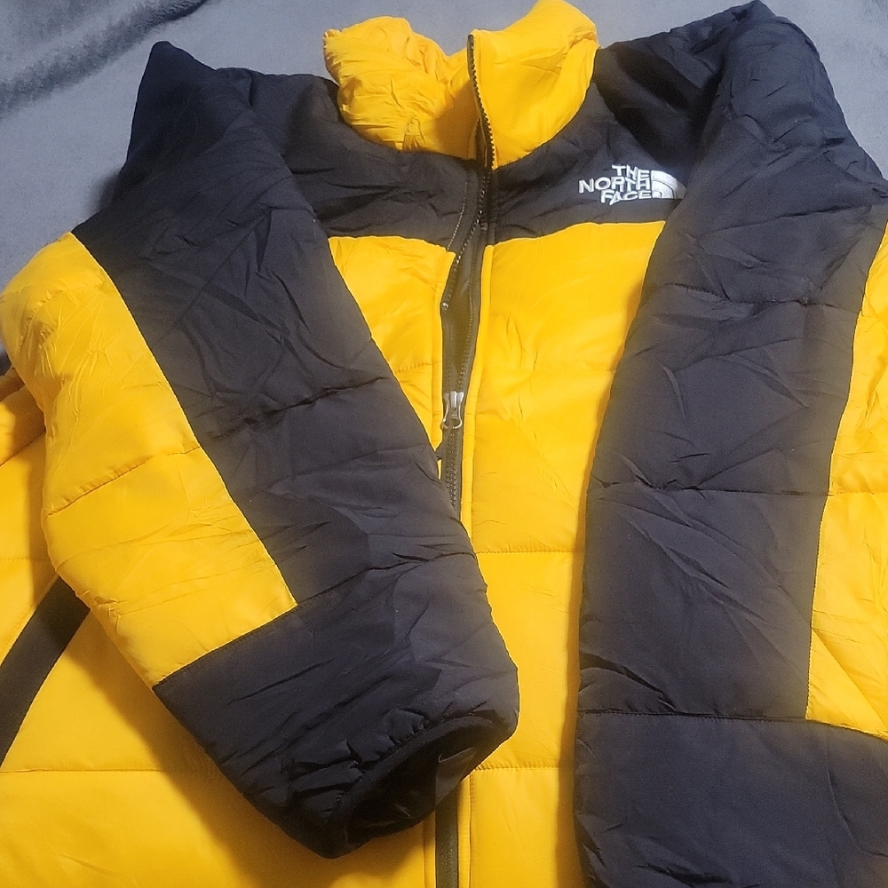 The North Face Black and Yellow Puffer Jacket